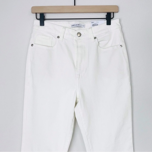 New! Elizabeth and James High Rise Flare White Jeans - Picture 5 of 12